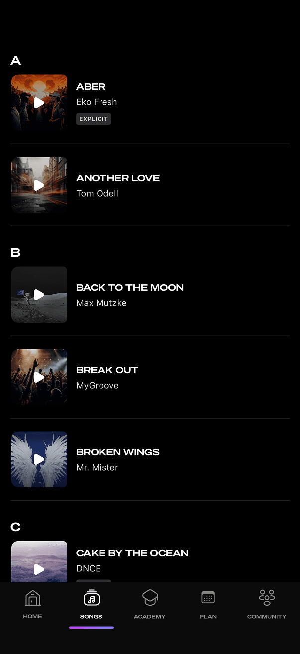 Your Song Selection